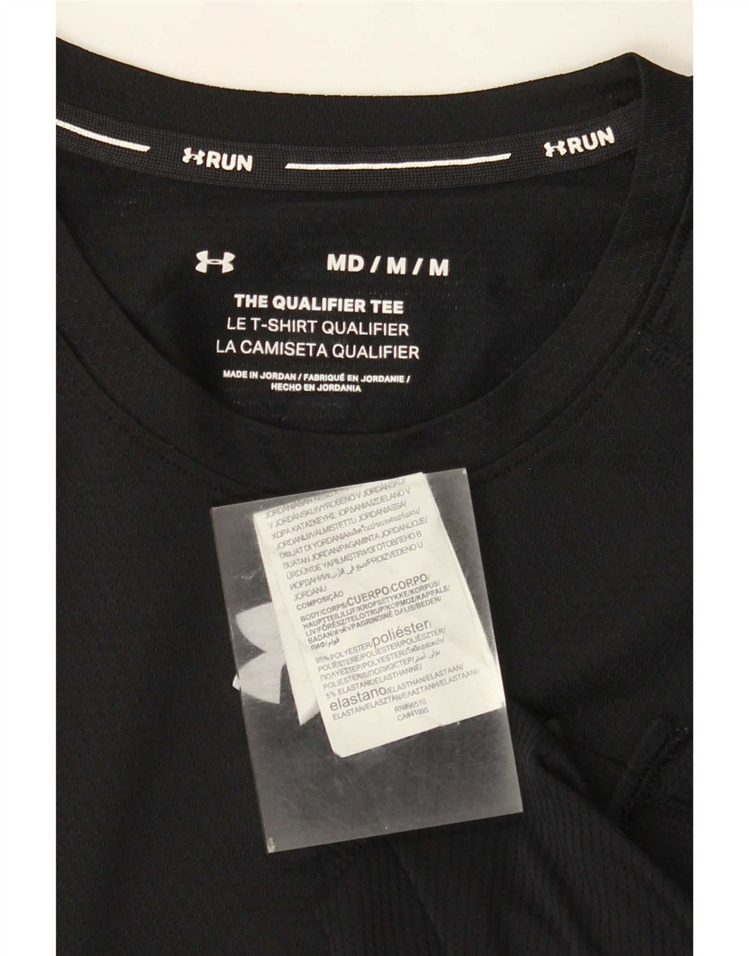 Under Armour T-Shirt Homme Noir Moyen Polyester
