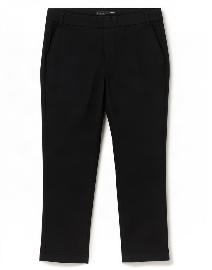 Zara Pantalon court droit pour femme EU 40 Medium W30 L25 Noir