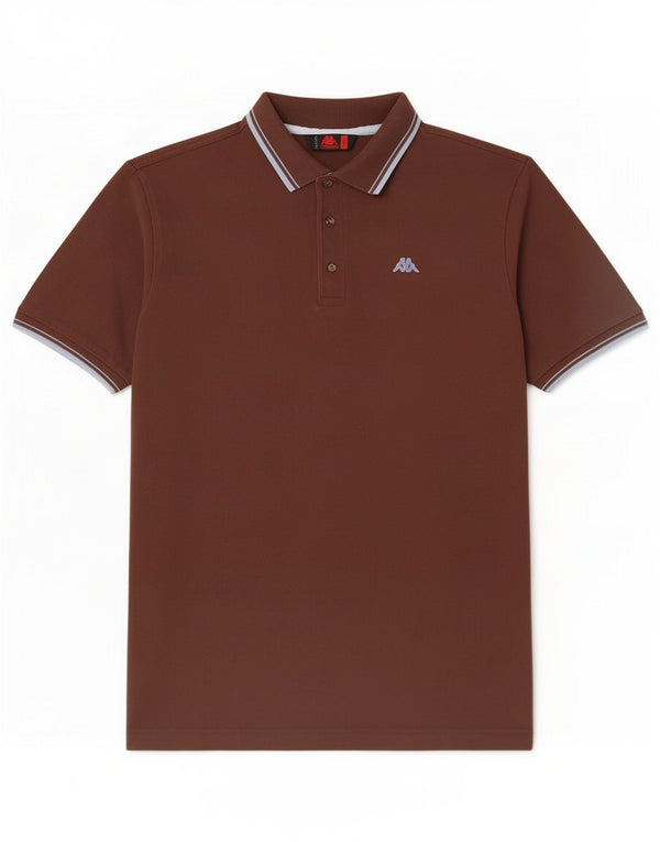 Kappa Polo Homme Large Marron Coton