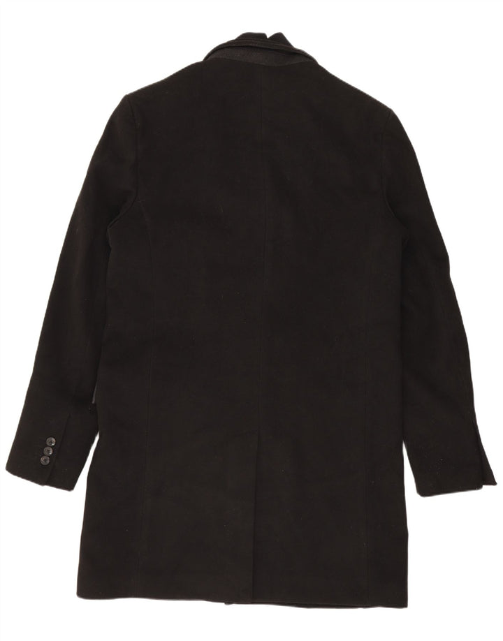 Zara Manteau Homme UK 38 Moyen Noir Polyester
