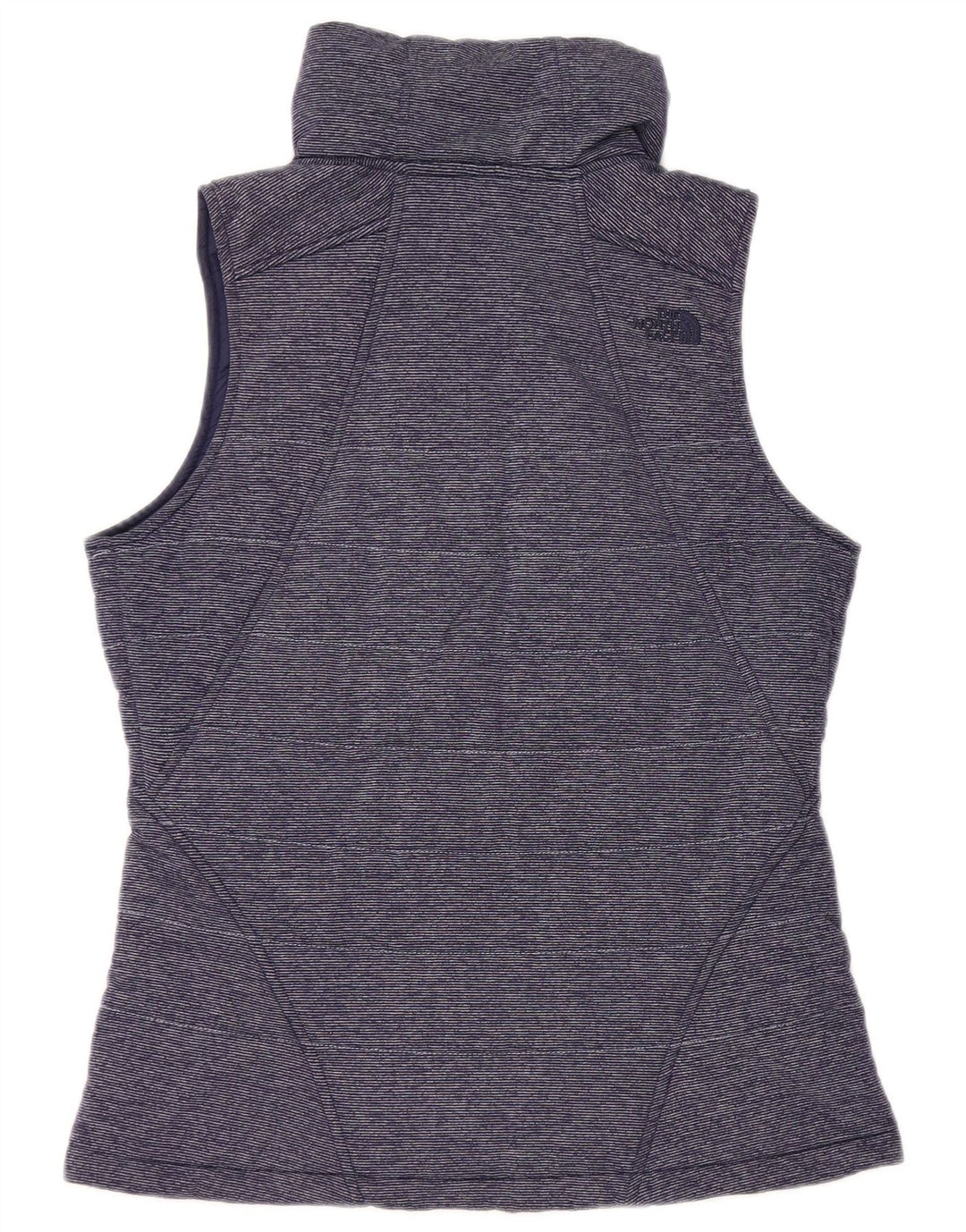 THE NORTH FACE Gilet rembourré pour femme UK 14 Bleu marine moyen à fines rayures