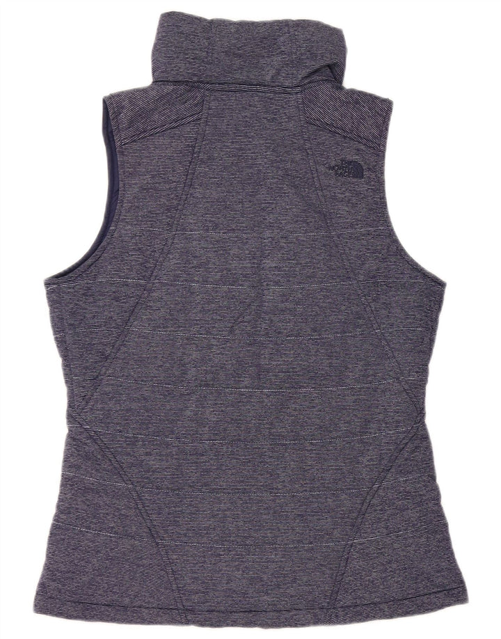 THE NORTH FACE Gilet rembourré pour femme UK 14 Bleu marine moyen à fines rayures