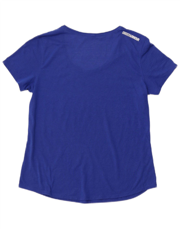 UNDER ARMOUR T-Shirt Femme UK 12 Bleu Moyen