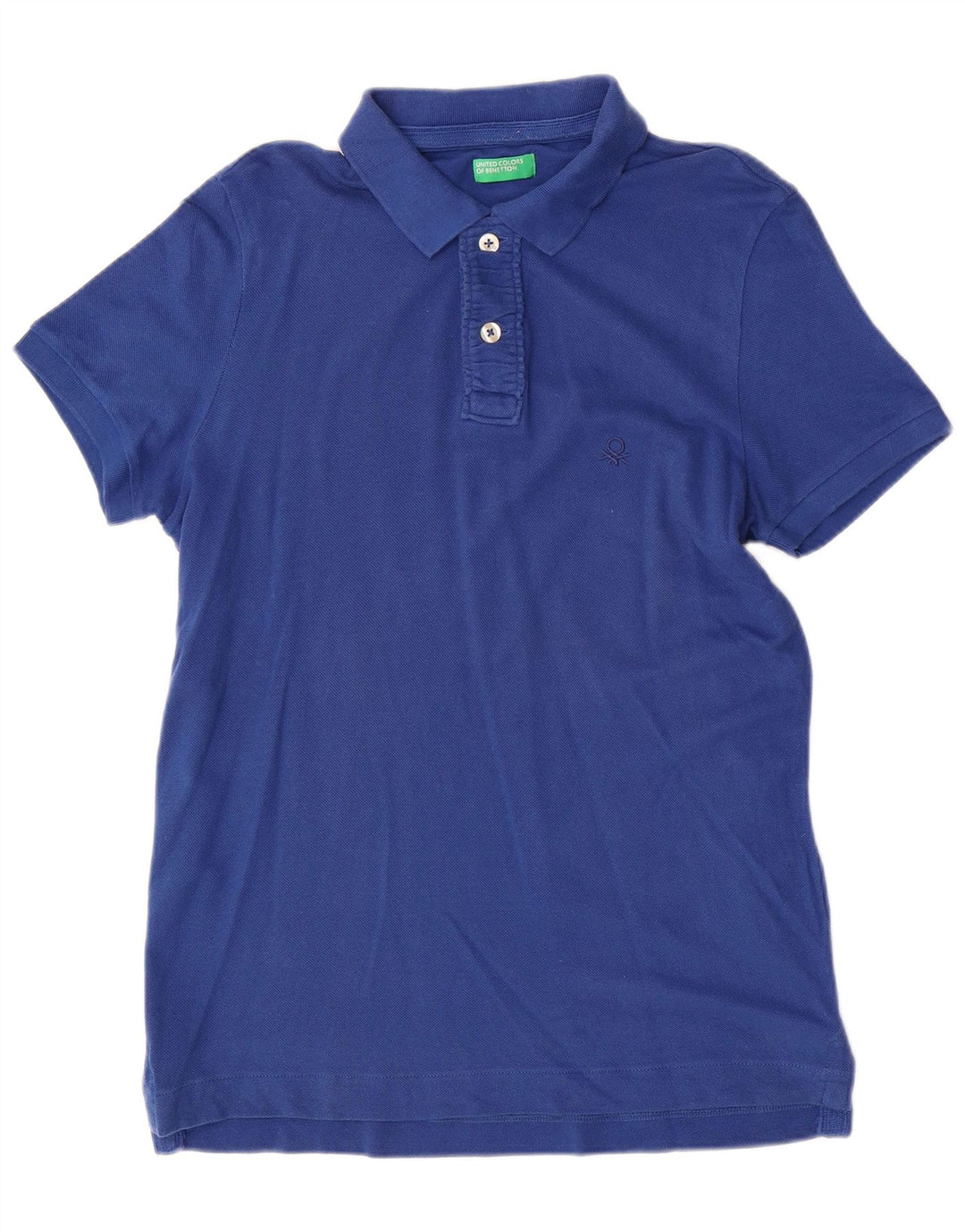 Benetton Polo Homme Bleu Moyen Coton