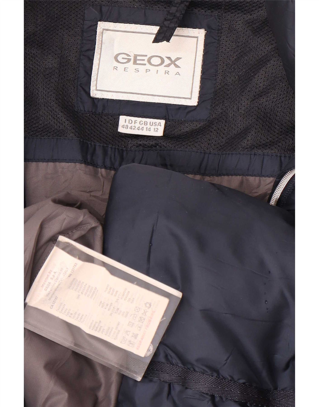 Geox Manteau rembourré pour femme UK 44 Large Bleu marine Polyester