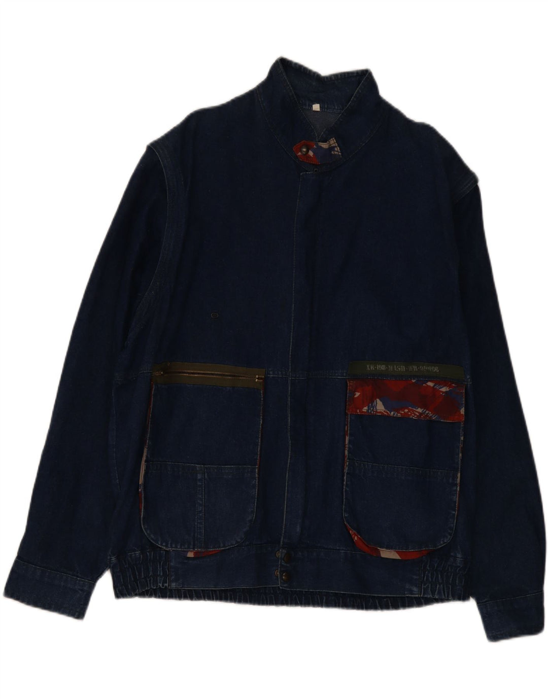 VINTAGE Veste en jean homme UK 42 XL Coton bleu
