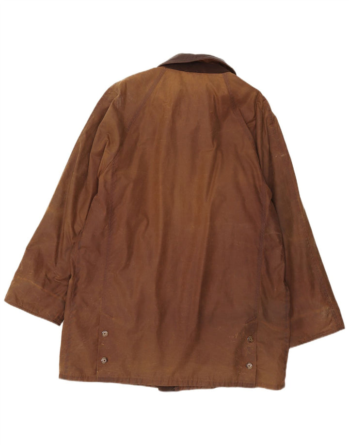 Michael Mortell Veste en coton ciré pour homme UK 40 Grand coton marron