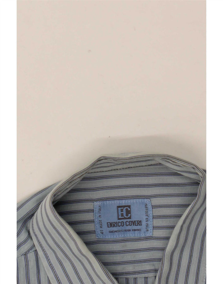 Enrico Coveri Chemise Homme Large Bleu Rayé