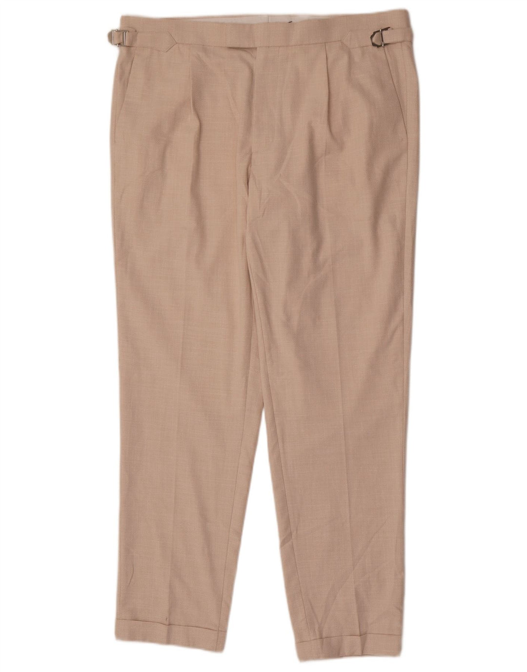 Marks & Spencer Pantalon Chino Fuselé Homme W36 L30 Beige Polyester