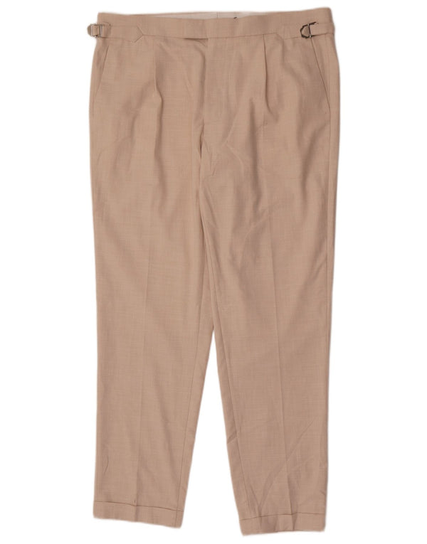 Marks & Spencer Pantalon Chino Fuselé Homme W36 L30 Beige Polyester