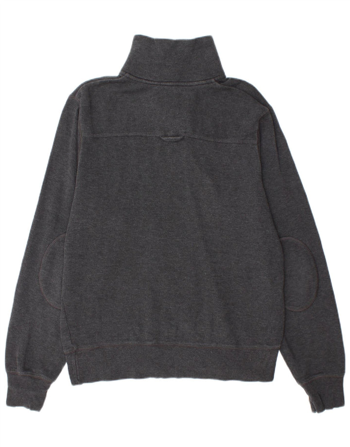 GANT Pull col zippé homme petit gris coton