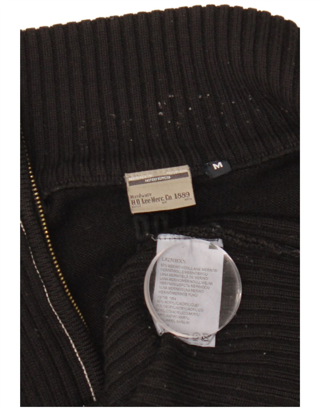 Lee Cardigan pour femme en laine mérinos noire moyenne UK 44