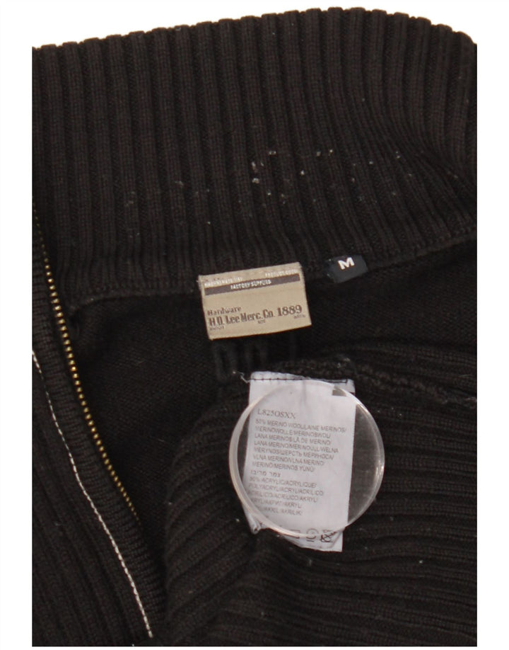 Lee Cardigan pour femme en laine mérinos noire moyenne UK 44