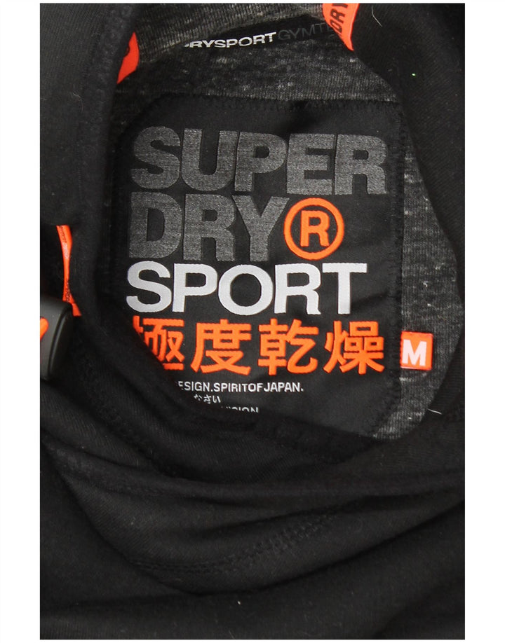 SUPERDRY Pull à capuche graphique pour homme en polyester noir moyen