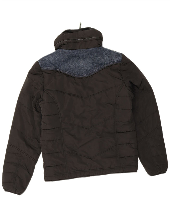 Diesel Veste matelassée surdimensionnée à capuche pour femme UK 6 XS Noir