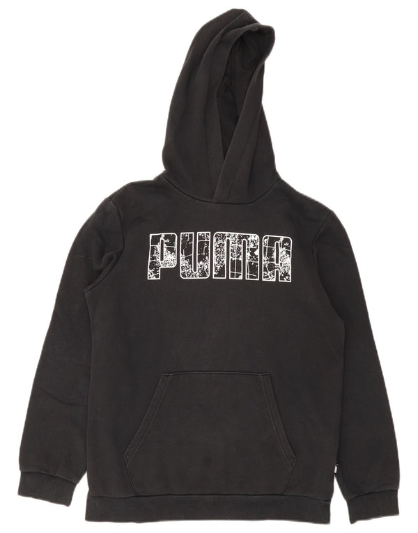 Puma Pull à capuche graphique garçon 13-14 ans Noir Coton