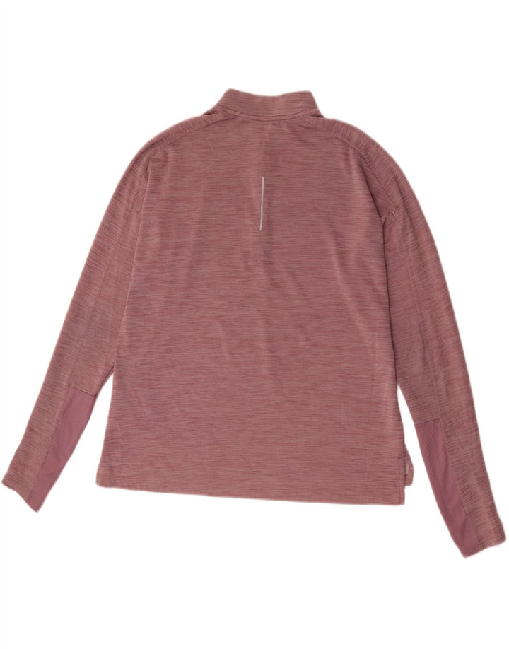 Nike Haut de survêtement de course Dri Fit pour femme UK 16 Large Rose moucheté