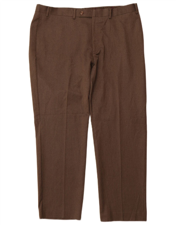 Ralph Lauren Pantalon de costume slim pour homme W40 L30 Marron Polyester
