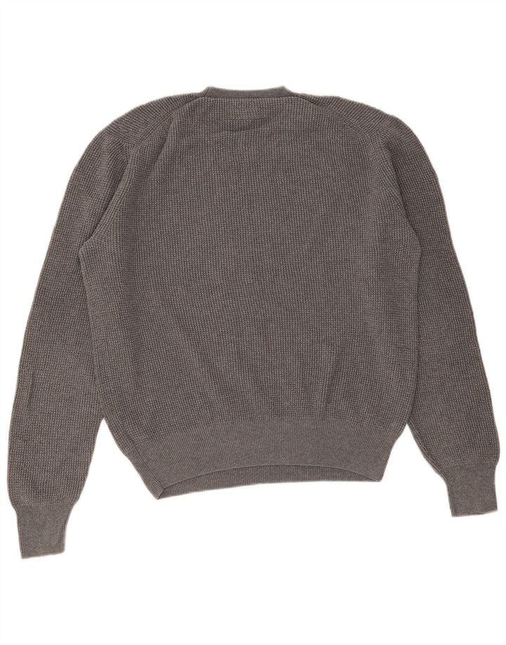 All Saints Pull ras du cou pour hommes, grand coton gris