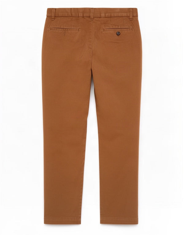 Marks & Spencer Pantalon Chino Droit Blue Harbor Homme W34 L31 Marron