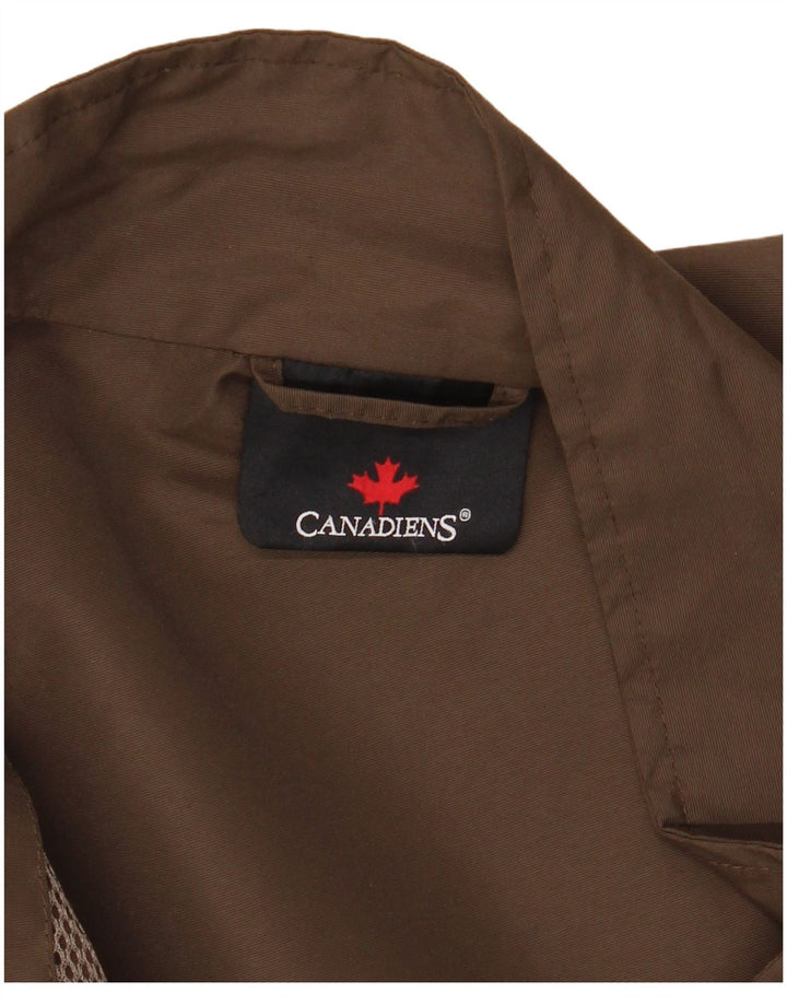 CANADIENS Blouson Bomber Homme IT 50 Large Marron Nylon