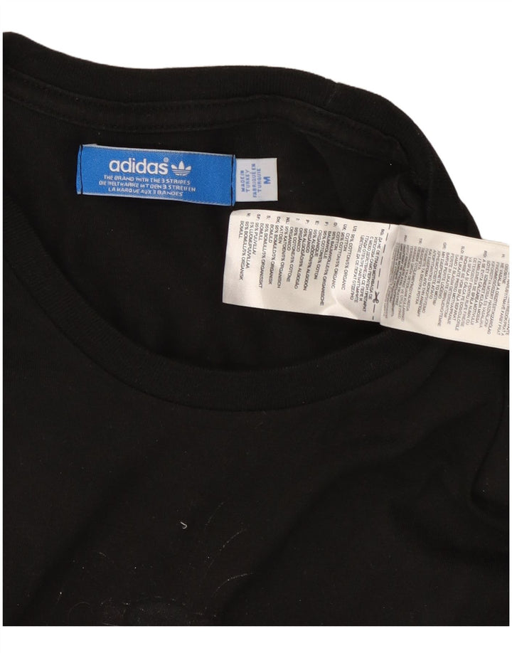 ADIDAS T-shirt graphique pour homme en coton noir moyen