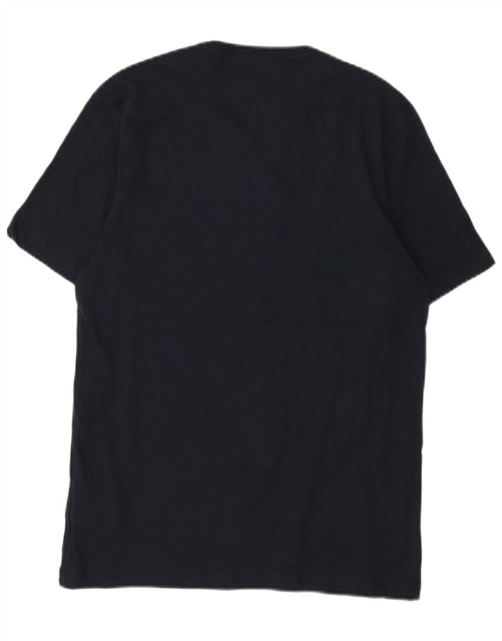Hugo Boss Homme T-Shirt Top Bleu Marine Moyen Coton