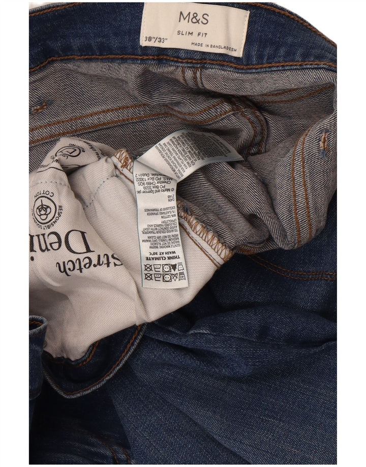 Marks & Spencer Jean Slim Homme W38 L33 Bleu Coton