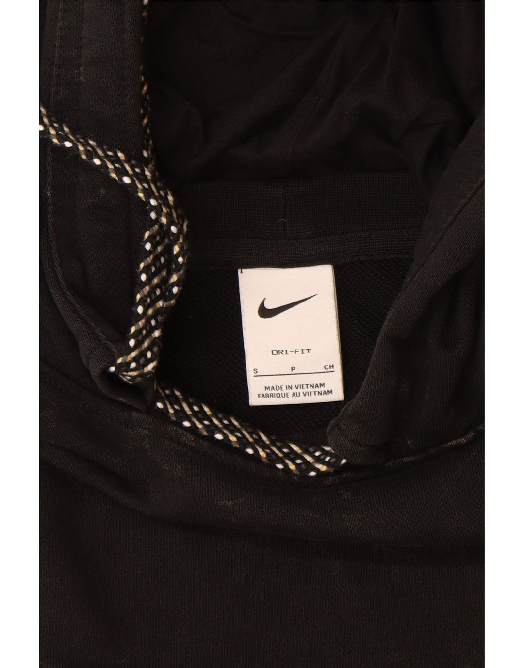 NIKE Pull à capuche graphique Dri Fit pour hommes, petit coton noir