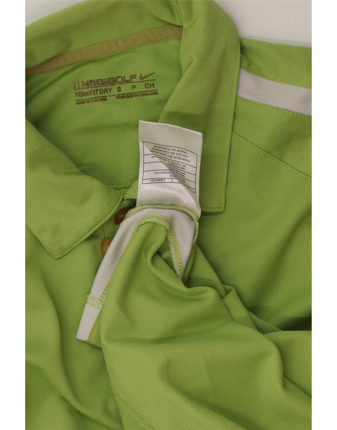 Nike Polo Homme Petit Vert Colorblock Polyester