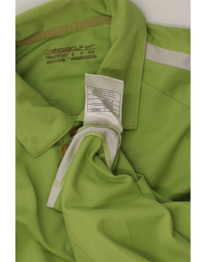 Nike Polo Homme Petit Vert Colorblock Polyester