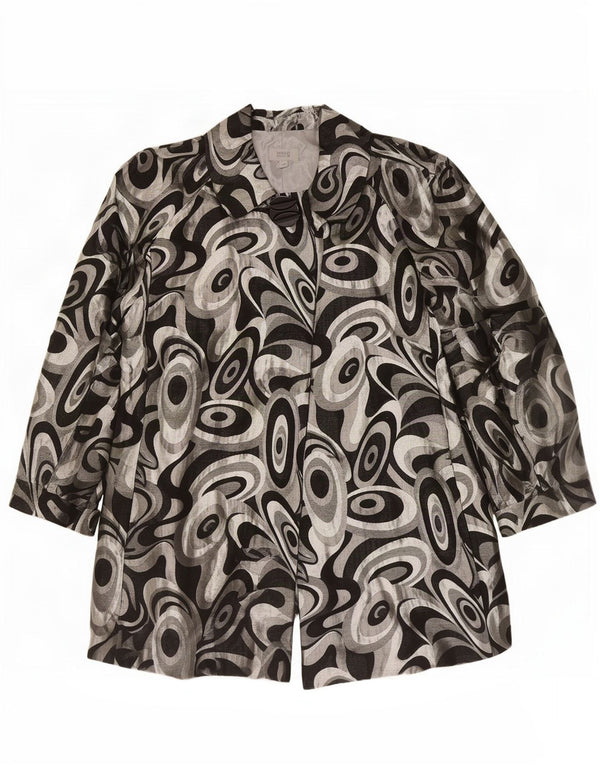 Marks & Spencer Veste Blazer Femme UK 20 2XL Multicolore Géométrique