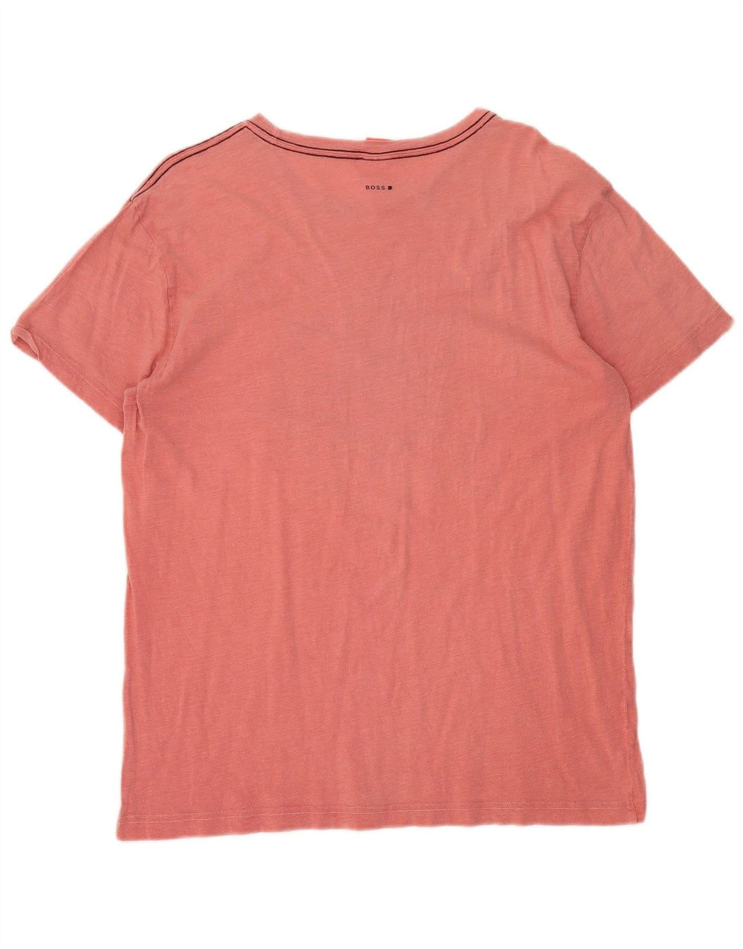 HUGO BOSS Haut T-Shirt Graphique Homme Rose Large