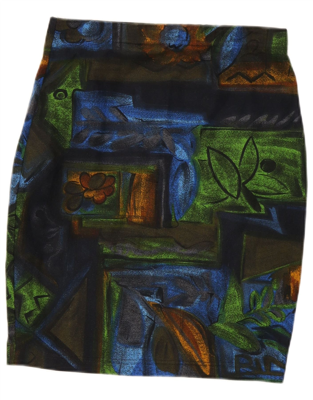 jupe crayon femme vintage W28 Polyester floral multicolore moyen