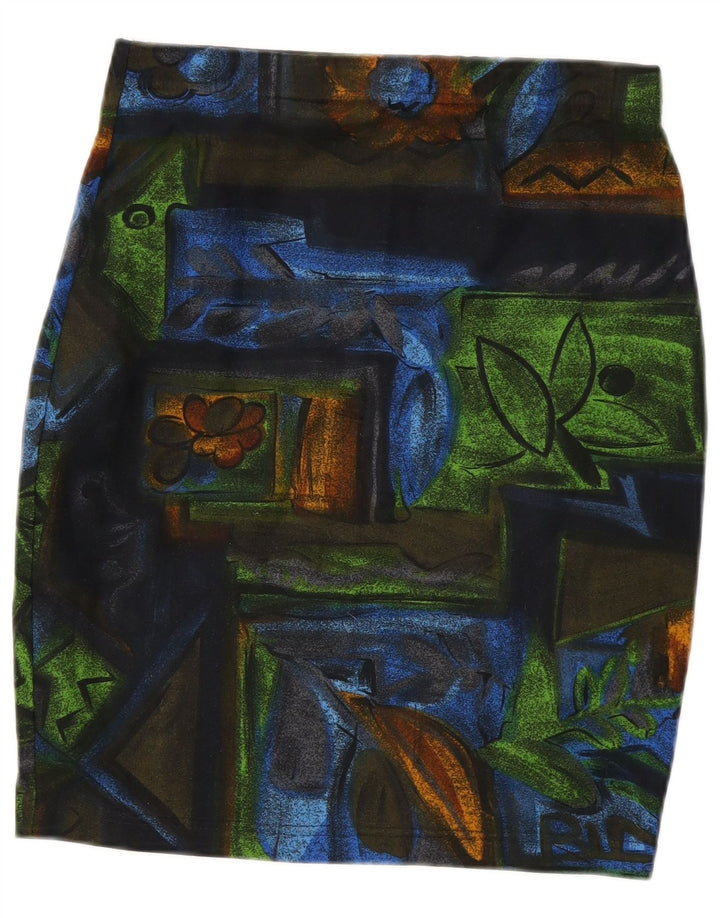 jupe crayon femme vintage W28 Polyester floral multicolore moyen