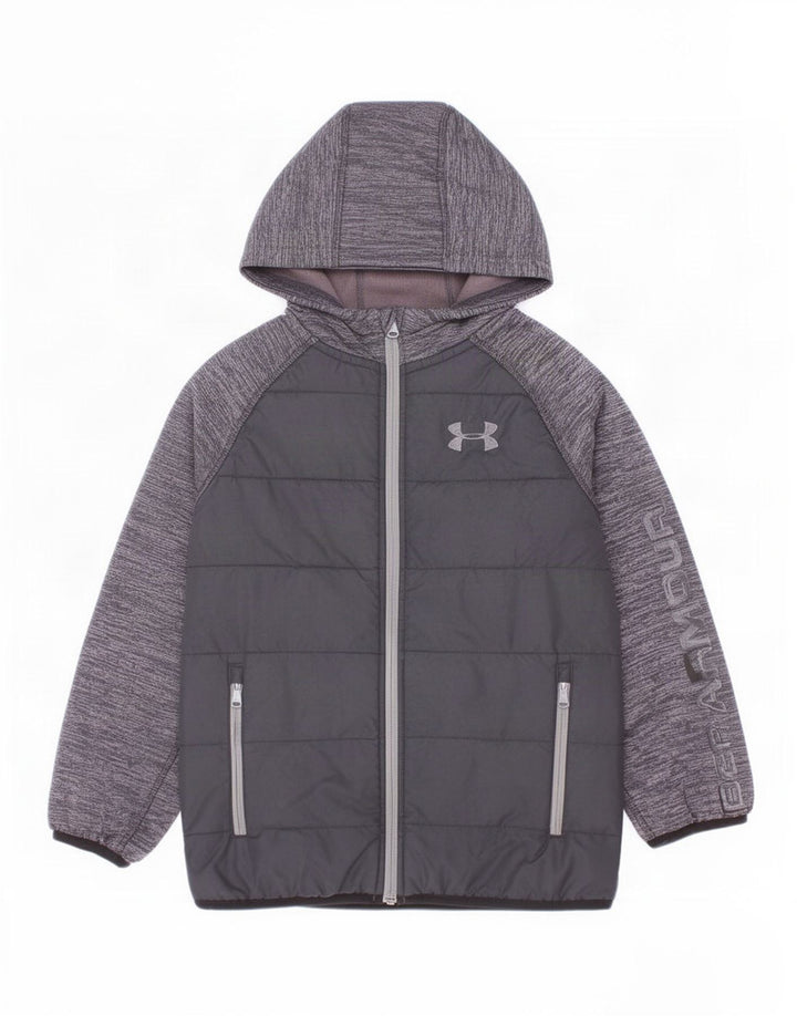 Under Armour Veste de survêtement à capuche pour garçon 7-8 ans Petit Noir