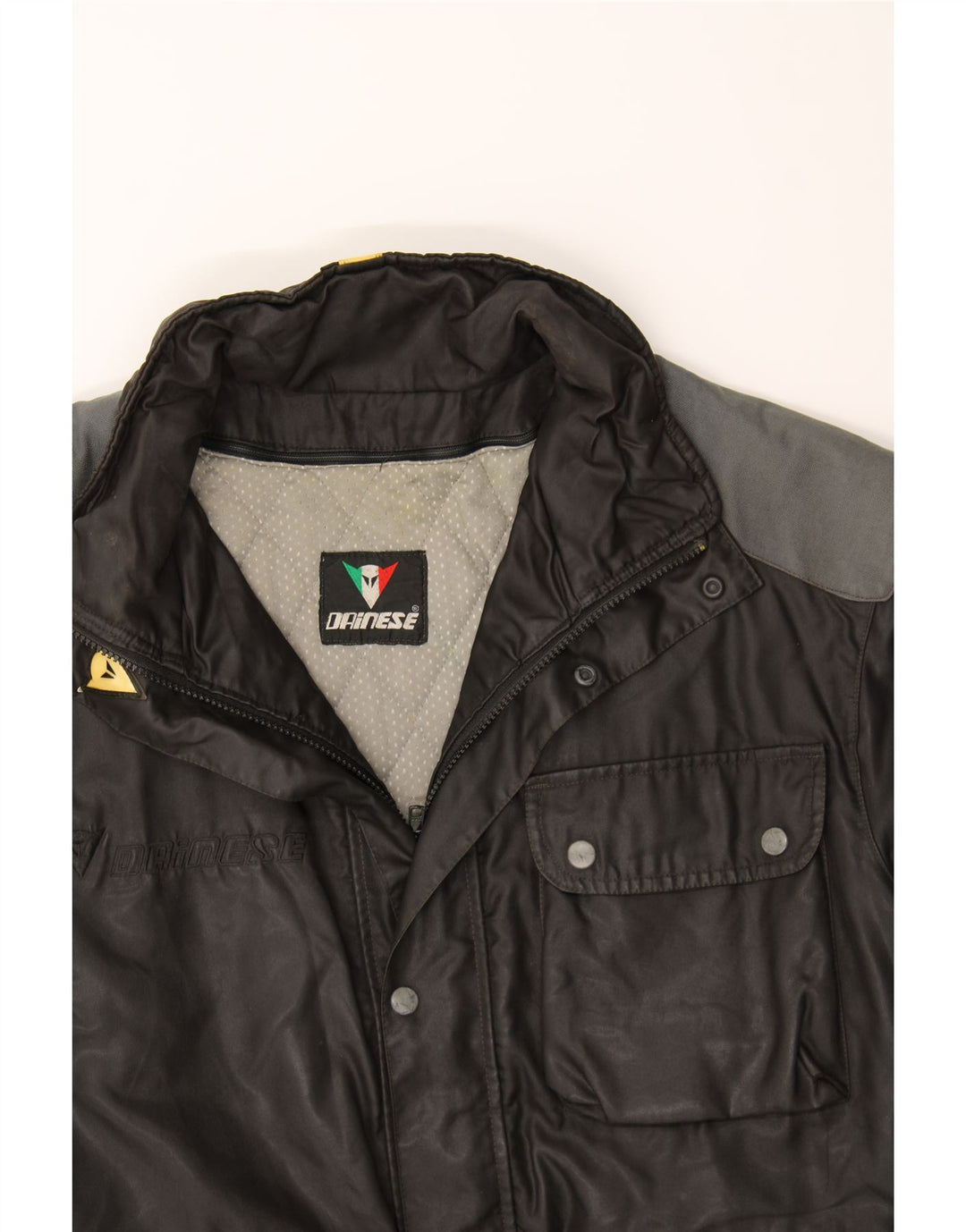 DAINESE Mens Windbreaker Coat IT 52 XL Black Colourblock Polyamide Vintage Dainese and Second-Hand Dainese from Messina Hembry 