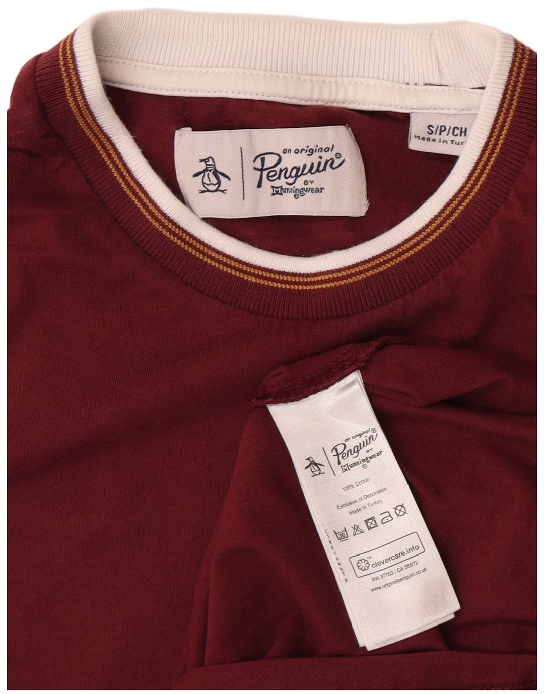 Penguin T-Shirt Homme Petit Bordeaux Coton