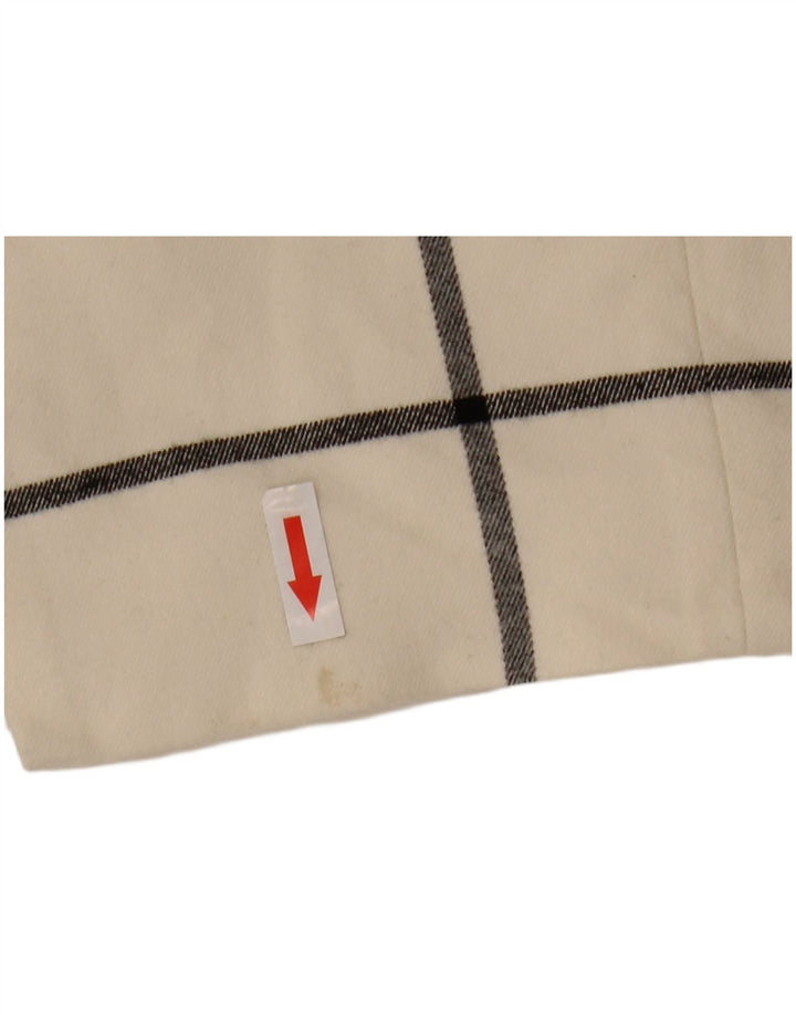 Karen Millen Robe fourreau pour femme UK 10 Petit blanc cassé en polyester à carreaux