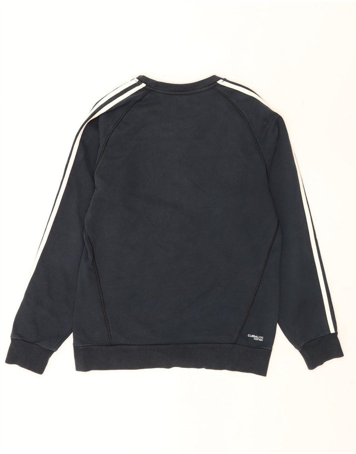 Adidas Hommes Clima 365 Sweatshirt Jumper Petit Bleu Marine Coton