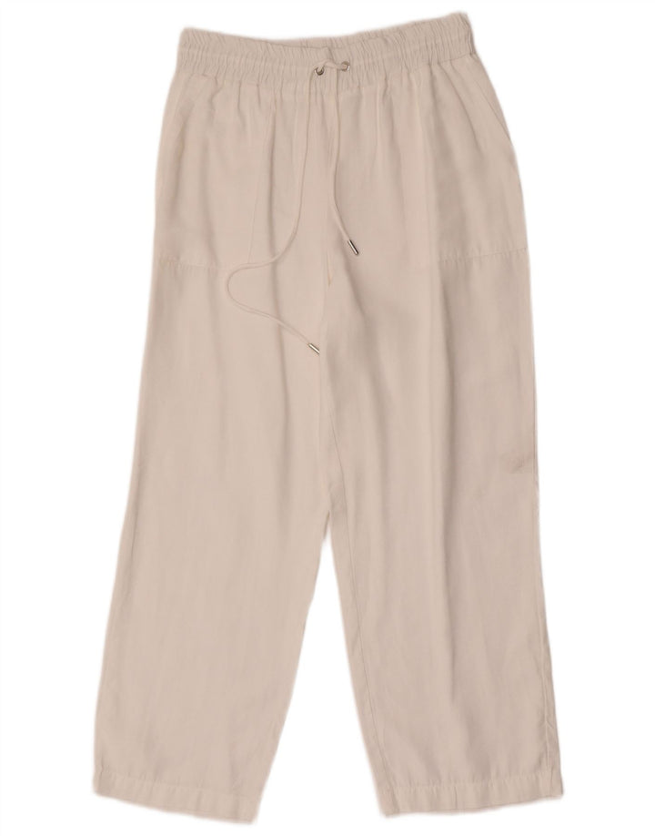 Zara Pantalon court femme Small W26 L25 Modal blanc