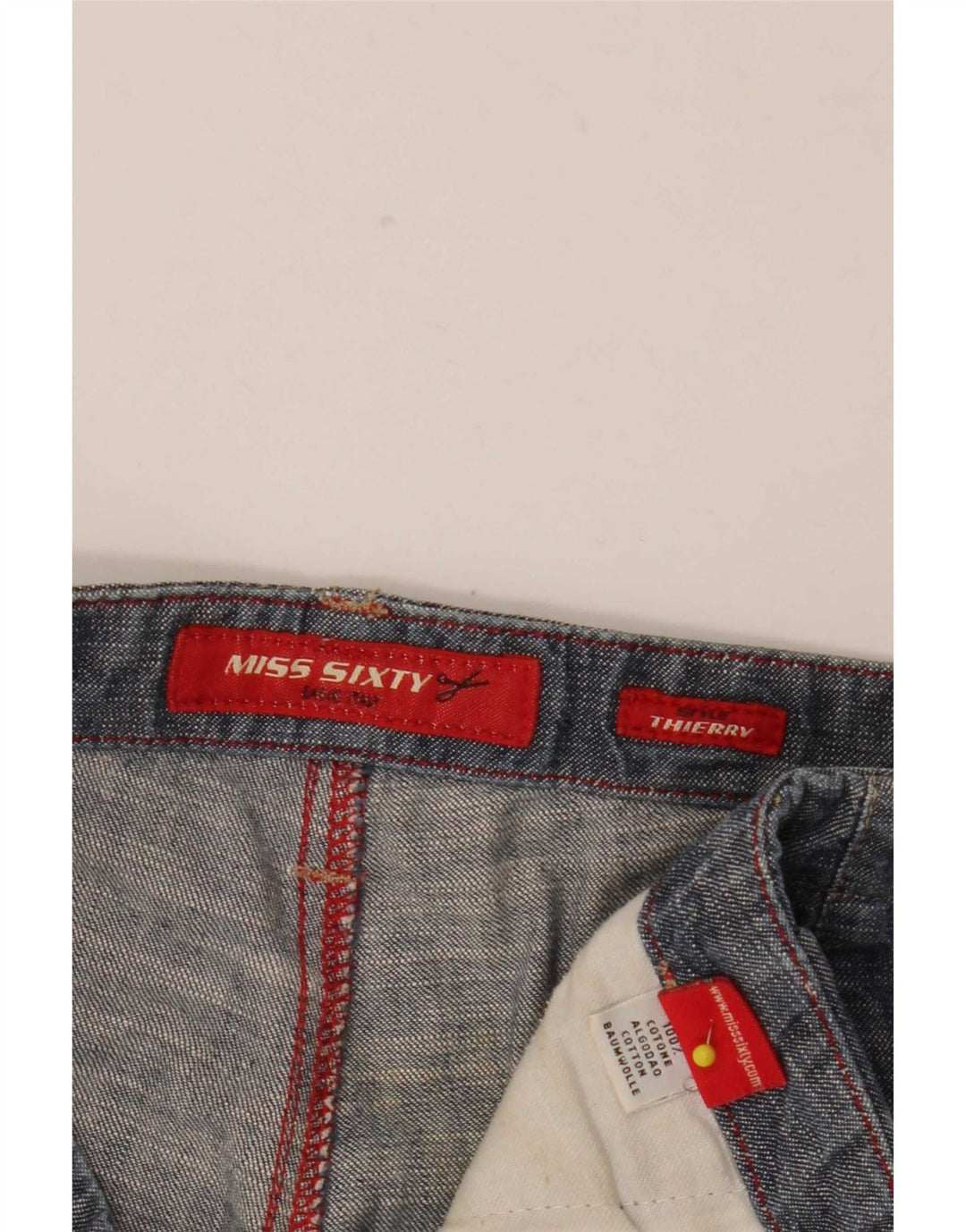 Miss Sixty Jean évasé Femme W28 L33 Bleu Marine Coton