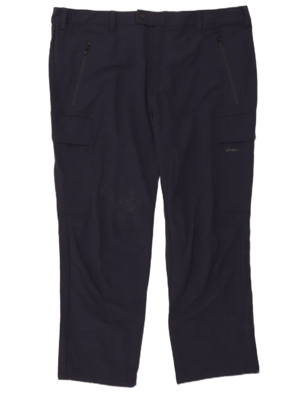 Rohan Mens Straight Cargo Trousers W42 L29 Navy Blue Viscose