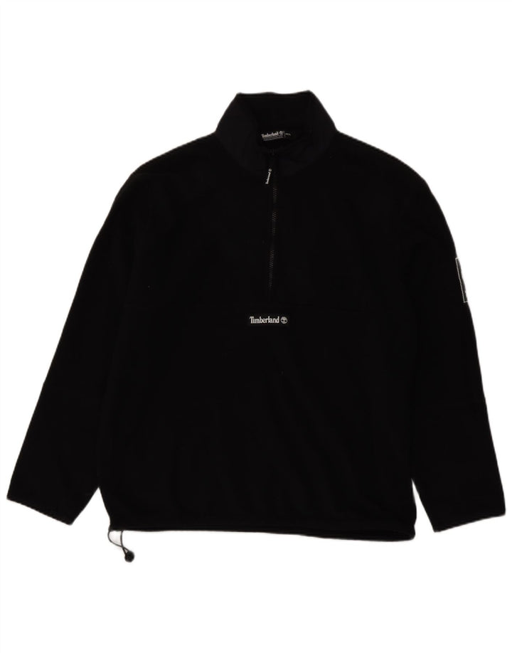 Timberland Pull Polaire à Col Zippé Homme Noir Moyen Polyester