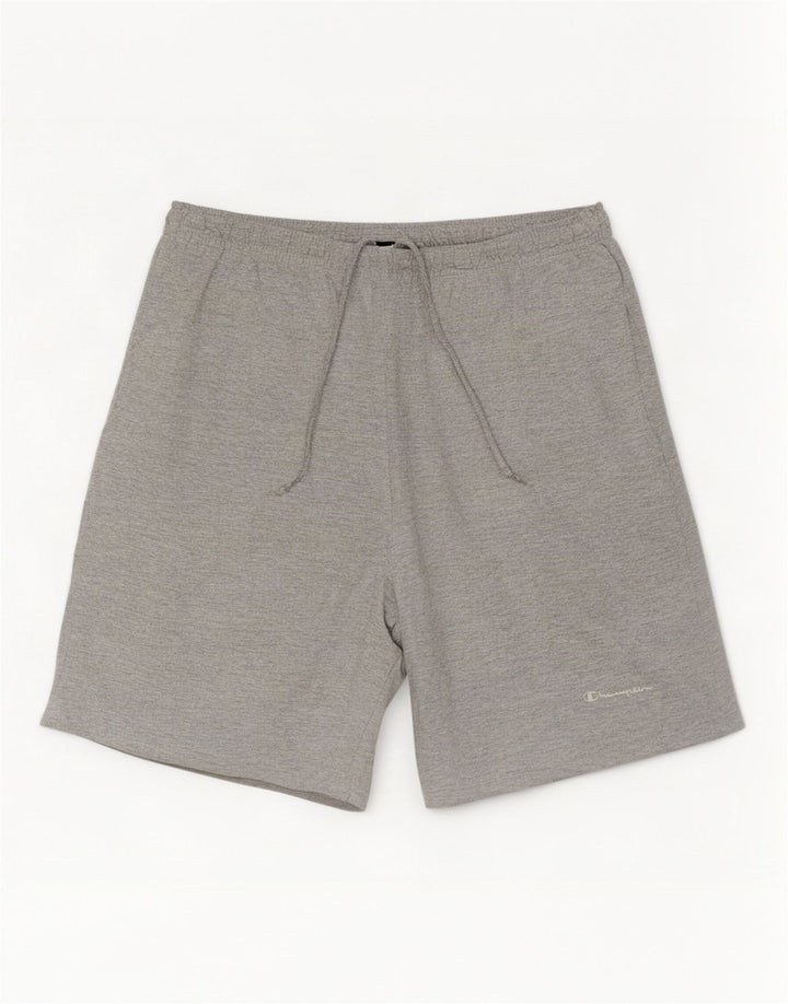 Champion Short de Sport Homme XL Gris Moucheté Coton