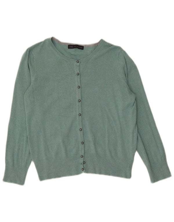 Marks & Spencer Cardigan pour femme en viscose vert moyen UK 42