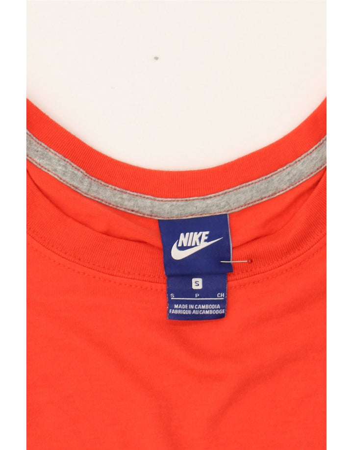 NIKE Womens Longline Oversized Graphic T-Shirt Top UK 10 Small Red Vintage Nike and Second-Hand Nike from Messina Hembry 