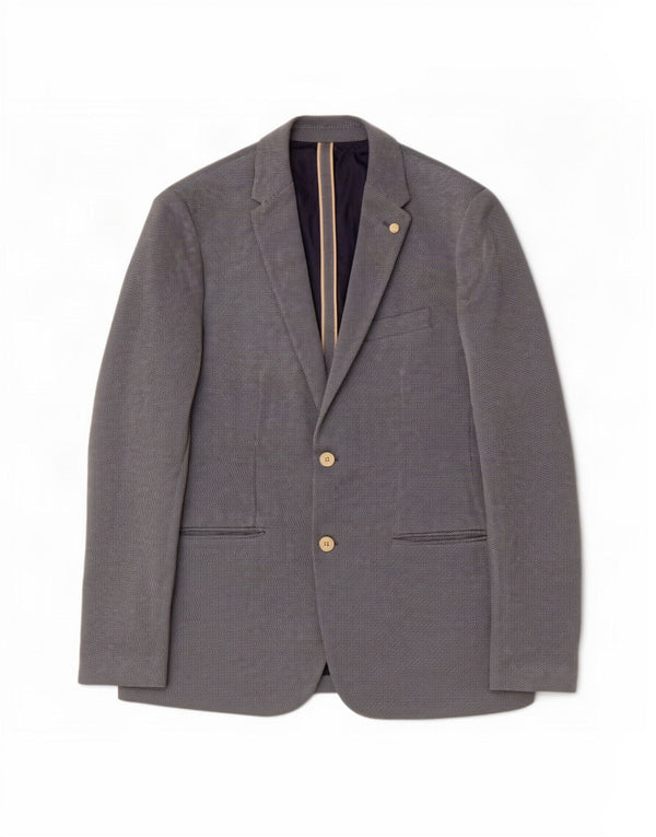Zara Veste blazer à 2 boutons pour homme UK 40 Large Bleu Coton