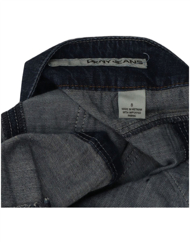 Dkny Mini jupe en jean pour femme US 8 Medium W32 Bleu