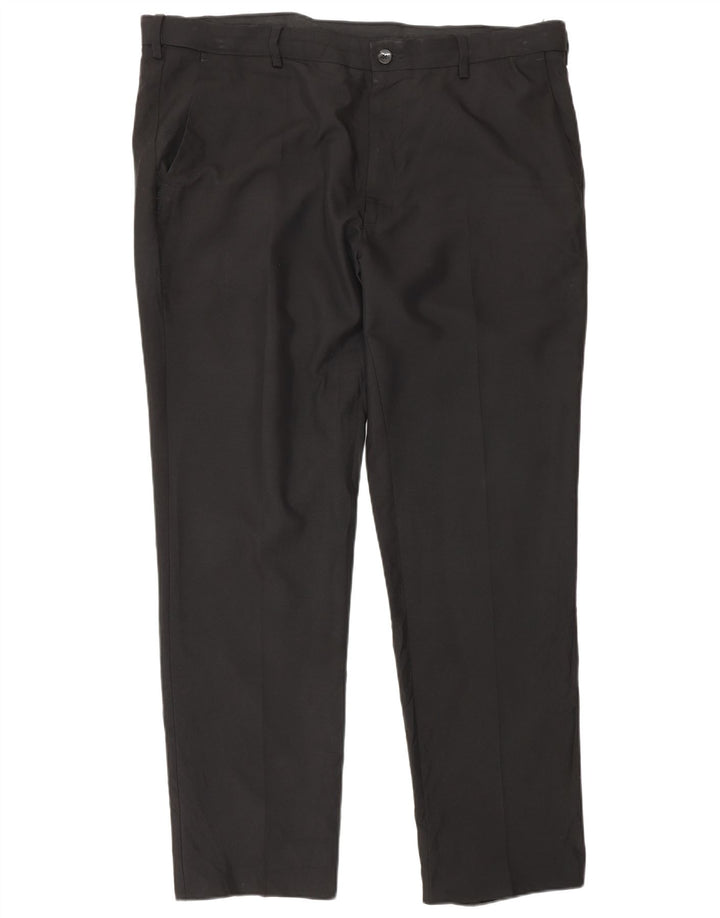 Marks & Spencer Pantalon de costume droit coupe droite pour homme W40 L30 Noir